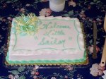 'Welcome Baby' cake